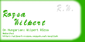 rozsa wilpert business card